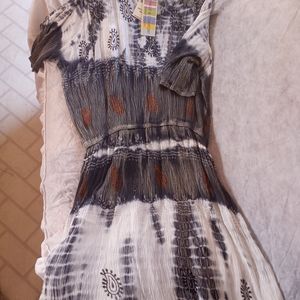 Young usa lite cotton tye dye bare shoulder dress